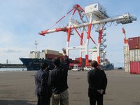 石狩湾新港の物流と利活用に関する視察会